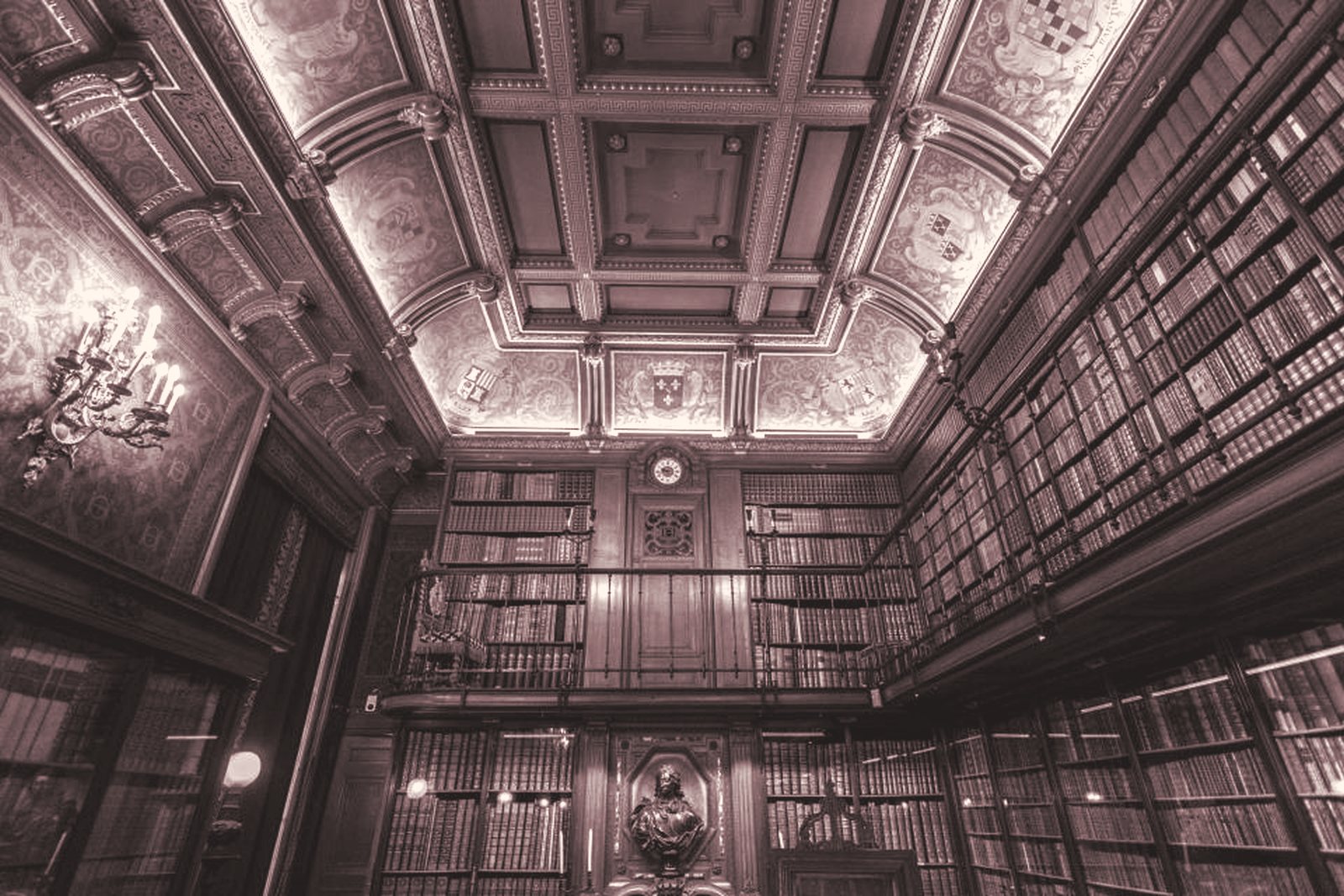 A grand library reading room